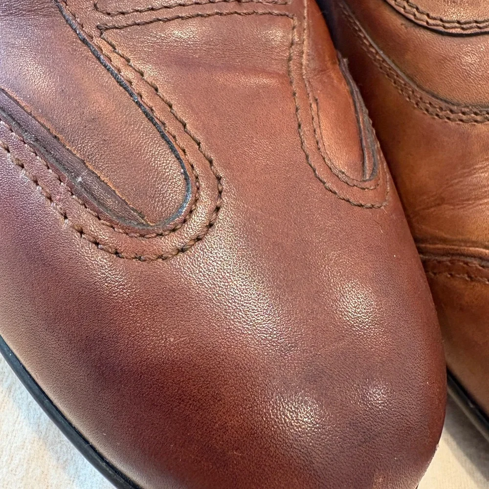 Santoni men’s sneakers size 12 cognac brown - Picture 3 of 7